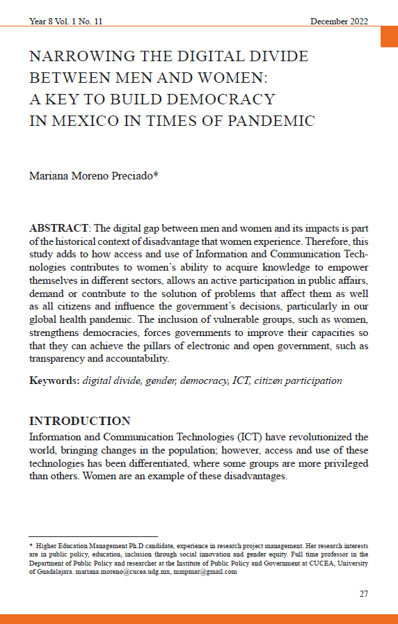 JPGP - Moreno, M. (2022). Narrowing the digital divide between men and women