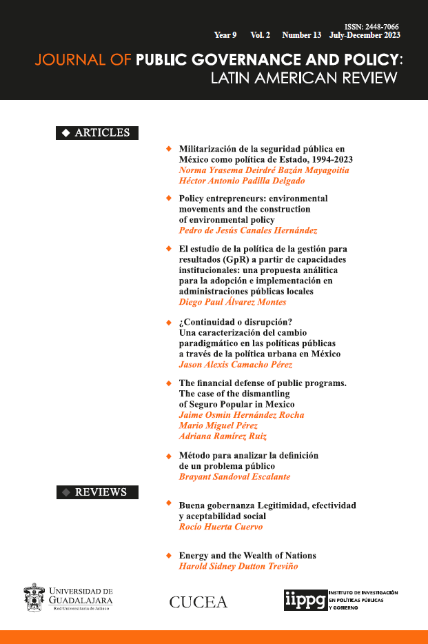 Journal of Public Governance and Policy: Latin American Review